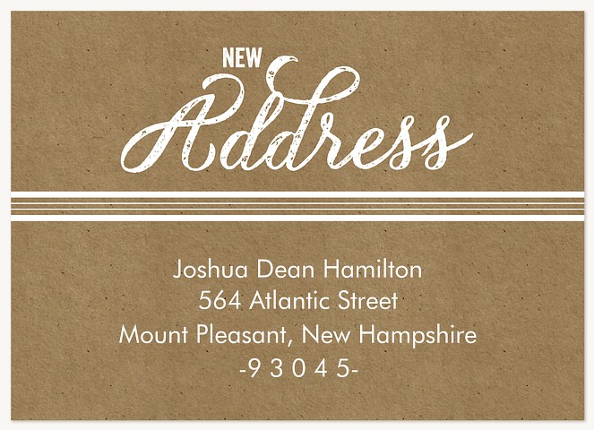 Rustic Home Moving Announcements
