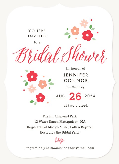 Ditsy Floral Bridal Shower Invitations