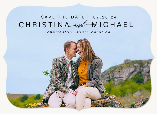 Typography Love Save the Date Cards