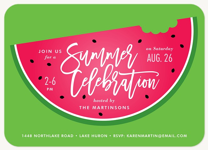 Summer Treat Summer Party Invitations