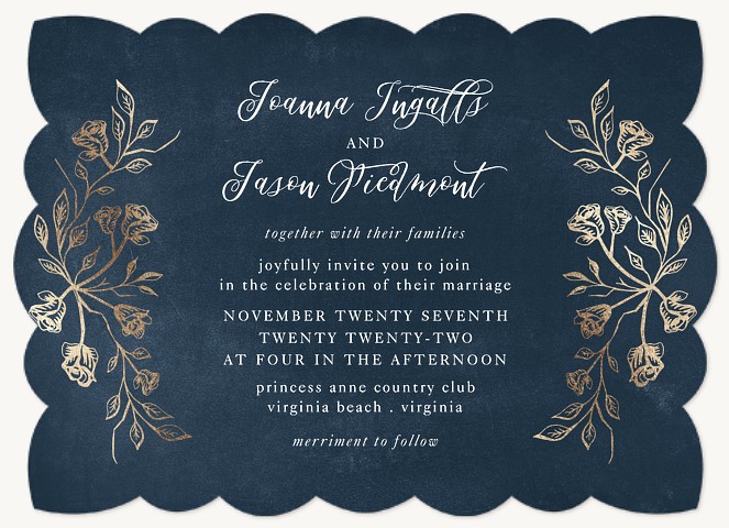 Indigo Splendor Wedding Invitations
