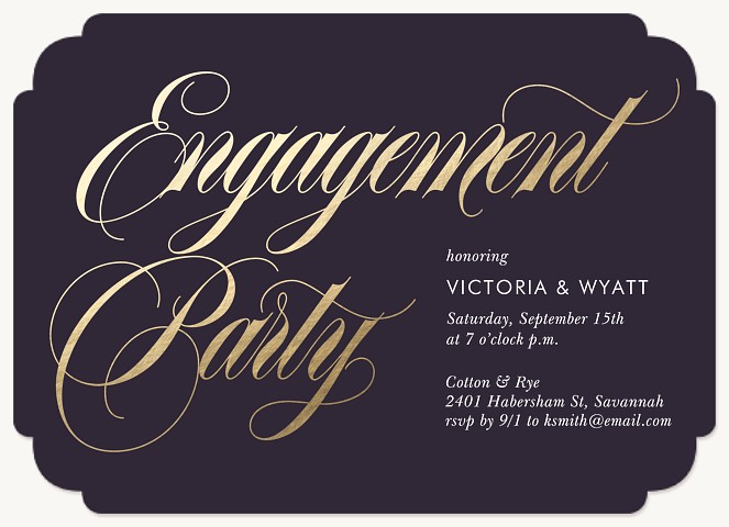 Grand Engagement Engagement Party Invitations