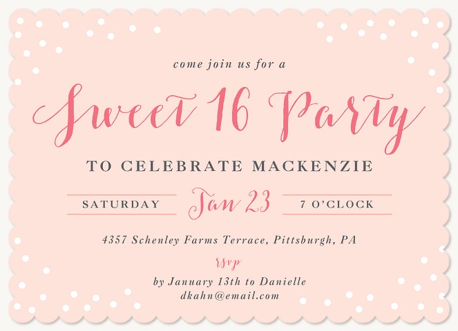 Sprinkled Surprise Teen Birthday Invitations