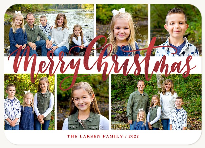 Cranberry Shimmer Christmas Cards