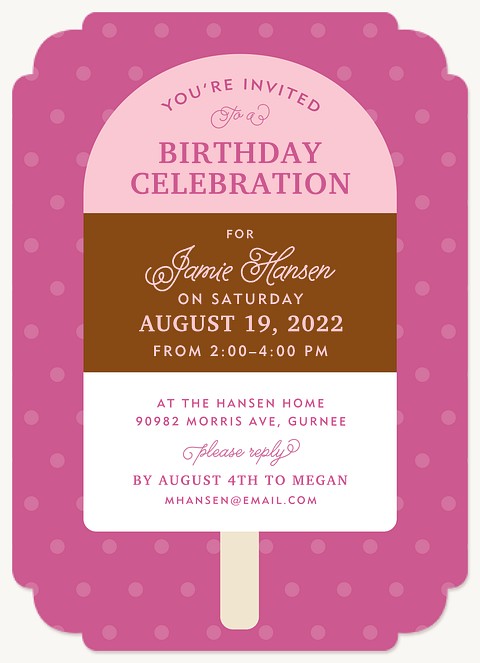 Neapolitan Pop Kids Birthday Invitations