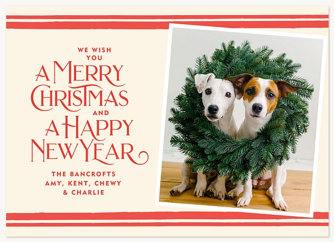 Vintage Wish Personalized Holiday Cards