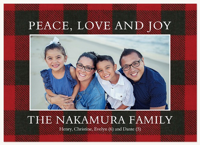 Country Pattern Personalized Holiday Cards