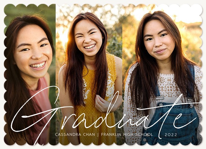 Chic Snapshots Graduation Invitations