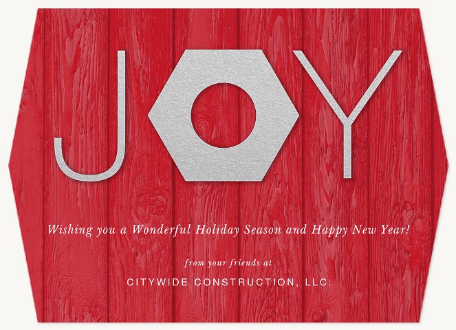 Construction Joy Business Holiday Cards