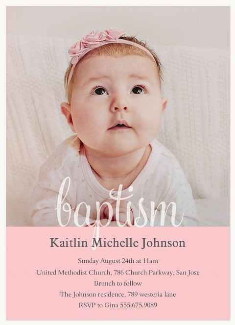 Baptism Blessing Blush Baptisms & Christening Invitations