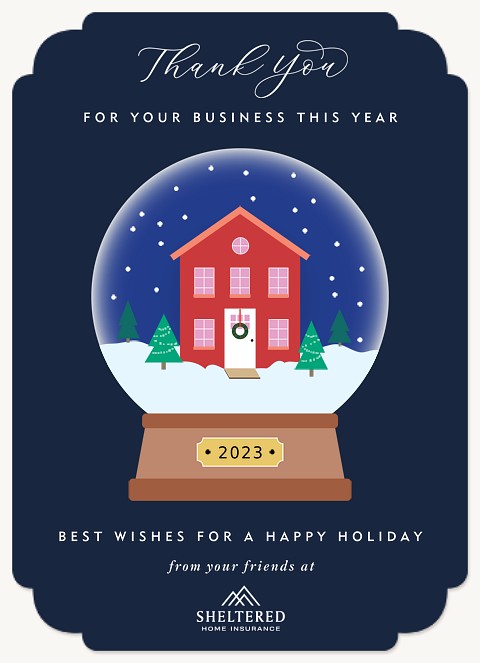 Cozy Home Business Holiday Cards