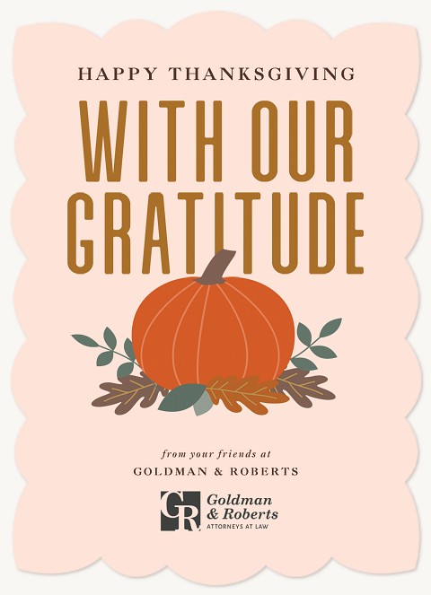 With Our Gratitude Business Holiday Cards