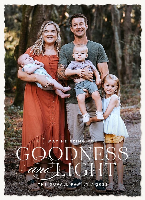 Goodness and Light Personalized Holiday Cards
