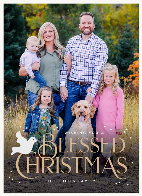 Blessed Dove Personalized Holiday Cards