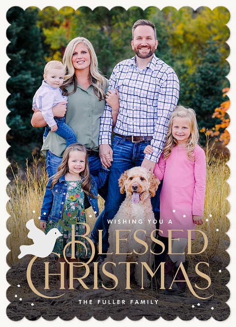 Blessed Dove Personalized Holiday Cards