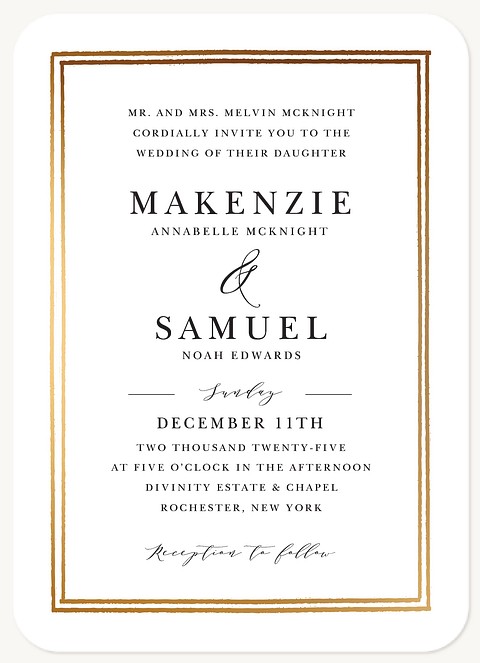 Formal Frame Wedding Invitations