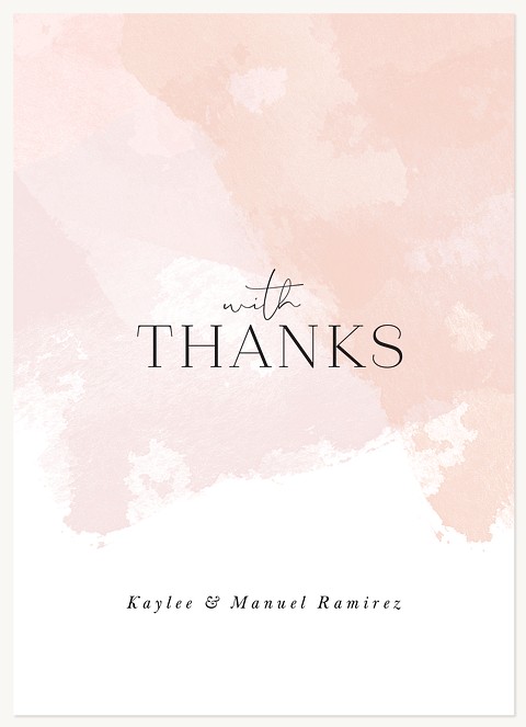 Pink Wash Thank You Cards 