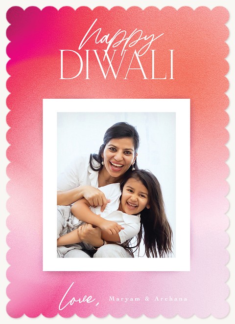 Glowing Ombre Diwali Holiday Cards