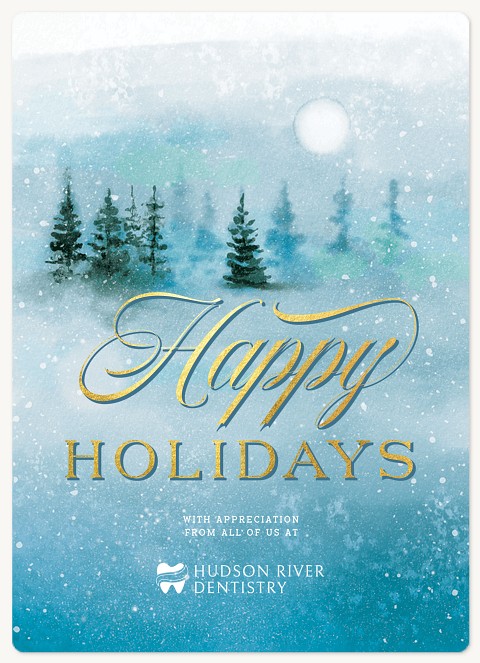 Snowy Landscape Holiday & Christmas Magnet Cards