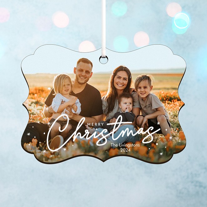 Christmas Shimmer Personalized Ornaments