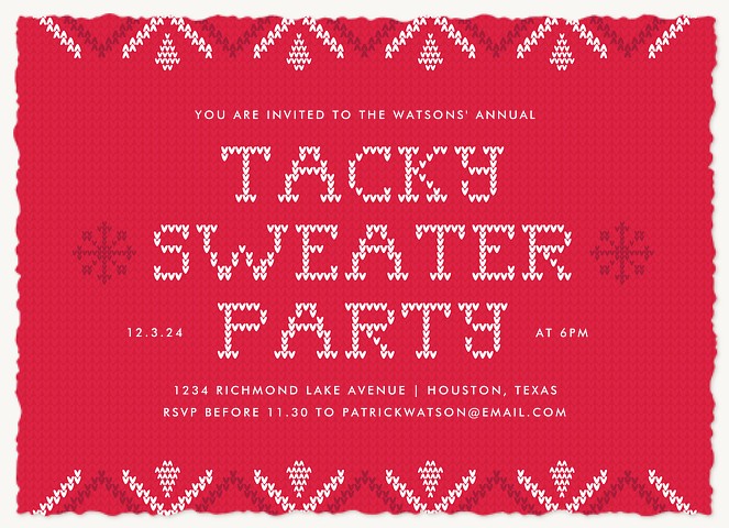 Keep it Tacky Holiday Party Invitations