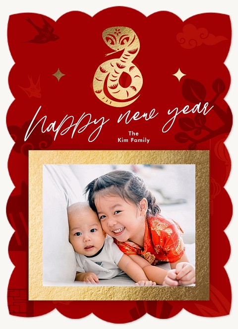 Golden Frame Chinese New Year Cards