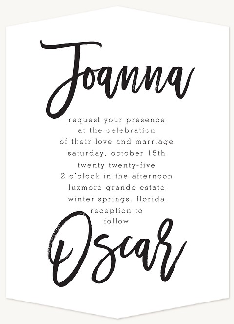 Scripted Edge Wedding Invitations