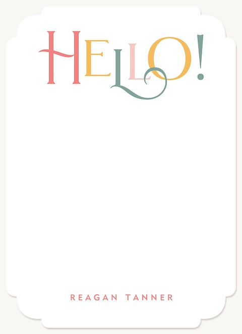 Bright Hello Stationery