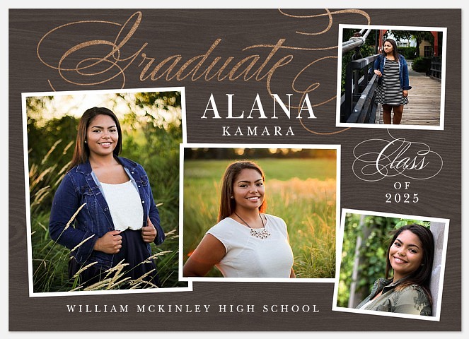 Woodland Flourish Graduation Announcements