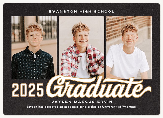 Letterman Embroidery Graduation Cards