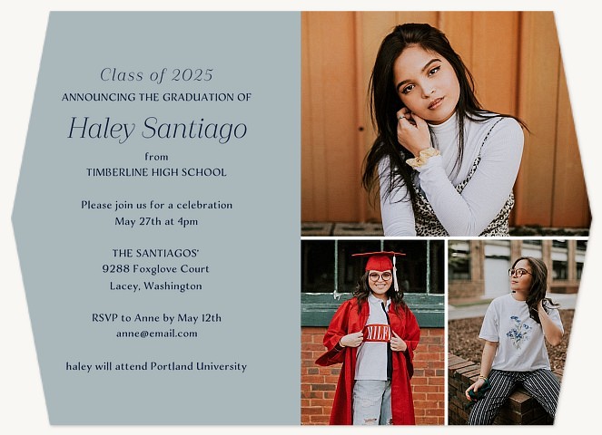 Tonal Collage Graduation Invitations