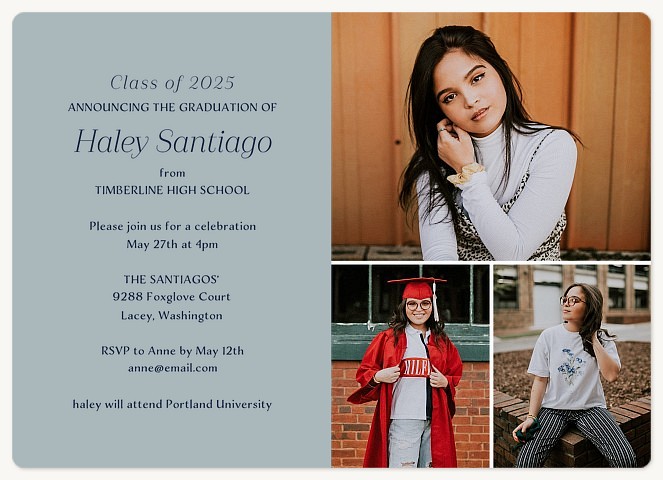 Tonal Collage Graduation Invitations