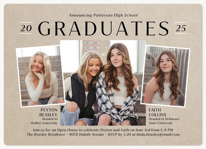 Double Celebration Graduation Cards