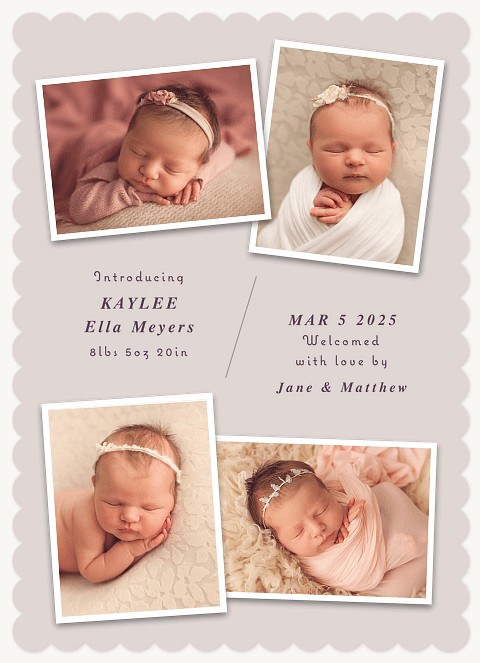 Lovely Quartet Baby Announcements