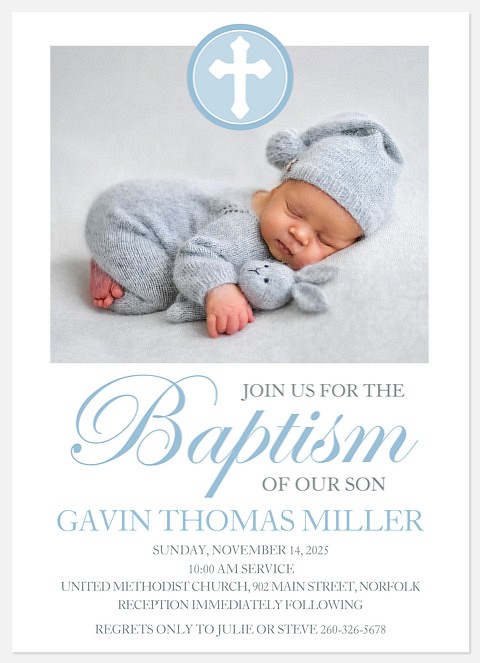 Angelic Debut Baptism Christening Invitations