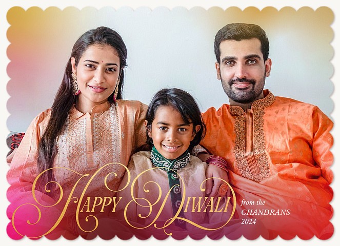 Bright Aura Diwali Holiday Cards