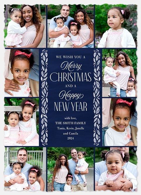 Velvet Greetings Photo Christmas Cards