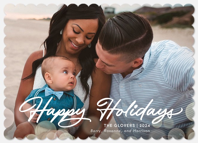 Stylized Bokeh Holiday Photo Cards