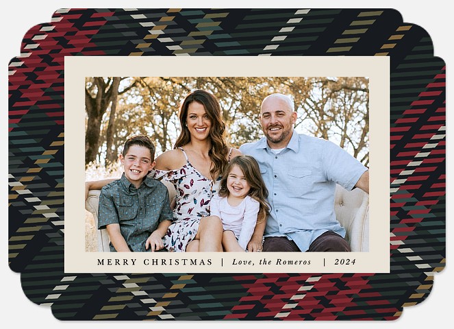 Happy Plaid Holiday Photo Cards