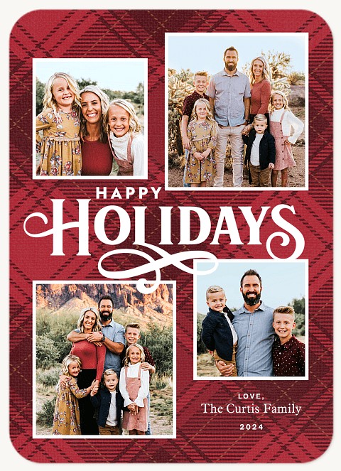 Flannel Four Personalized Holiday Cards