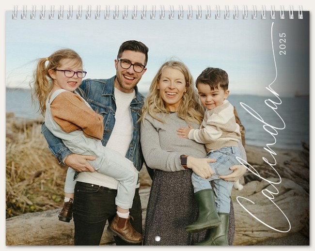 Vertical Script Calendar Personalized Photo Calendars