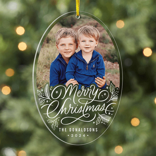 Christmas Contour Personalized Ornaments