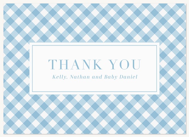 Soft Gingham Thank You Cards 