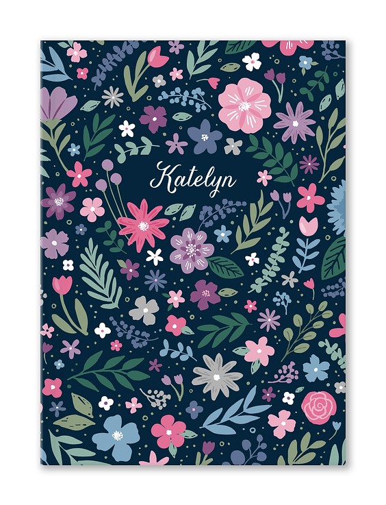 Floral Notes Custom Hardcover Journals