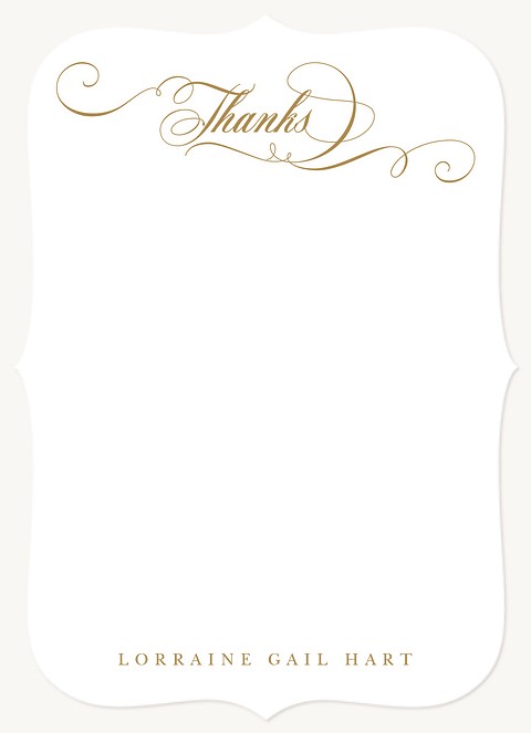 Beautiful Script Thank You Cards 