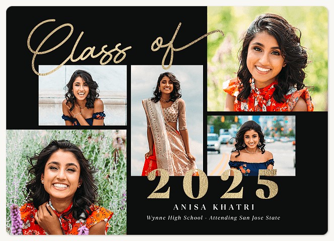 Golden Sentiment Graduation Cards