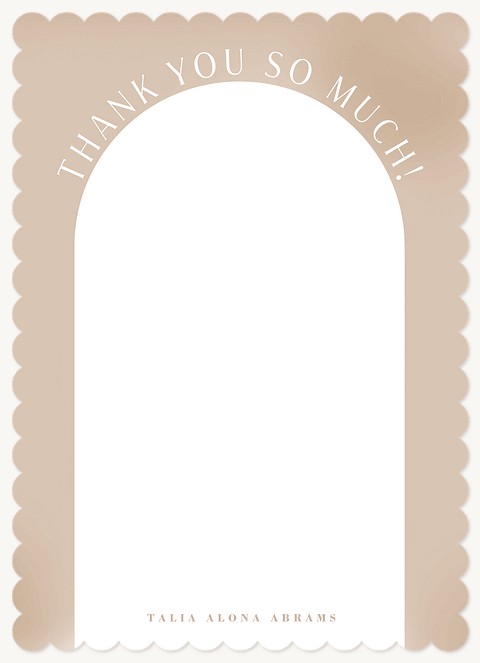 Arched Text Thank You Cards 