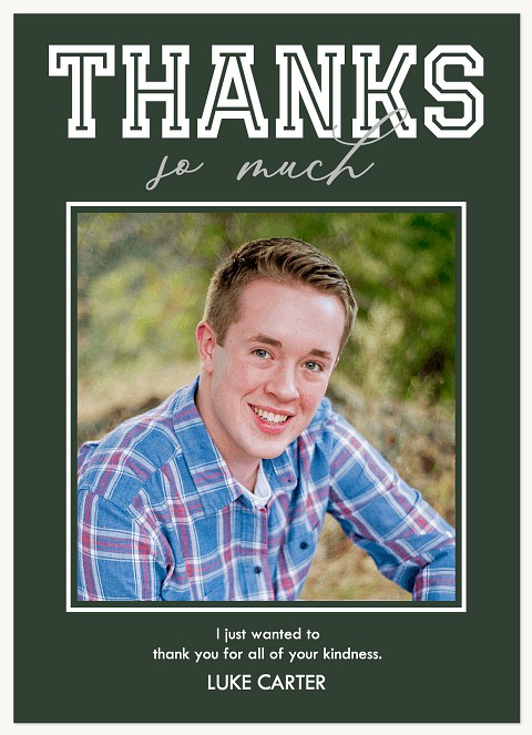 Varsity Frame Thank You Cards 