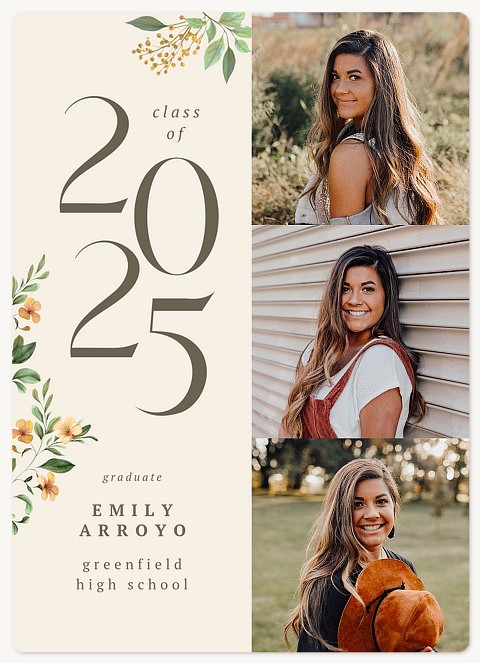 Watercolor Blooms Graduation Cards