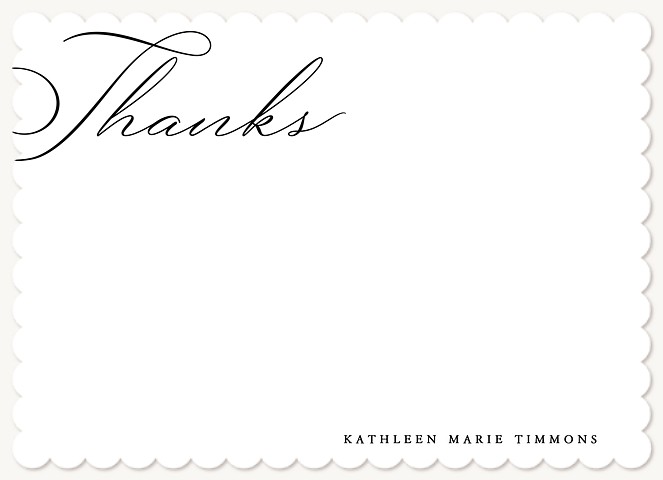 Elegant Script Thank You Cards 